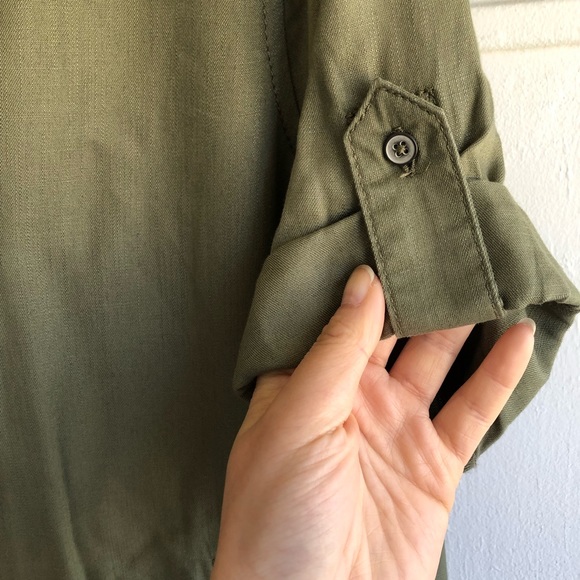 Olive Green Lounge Dress - Picture 3 of 4